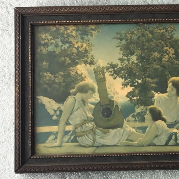 Antique & lovely Maxfield Parrish framed print - The Lute Players - Picture 4 of 10